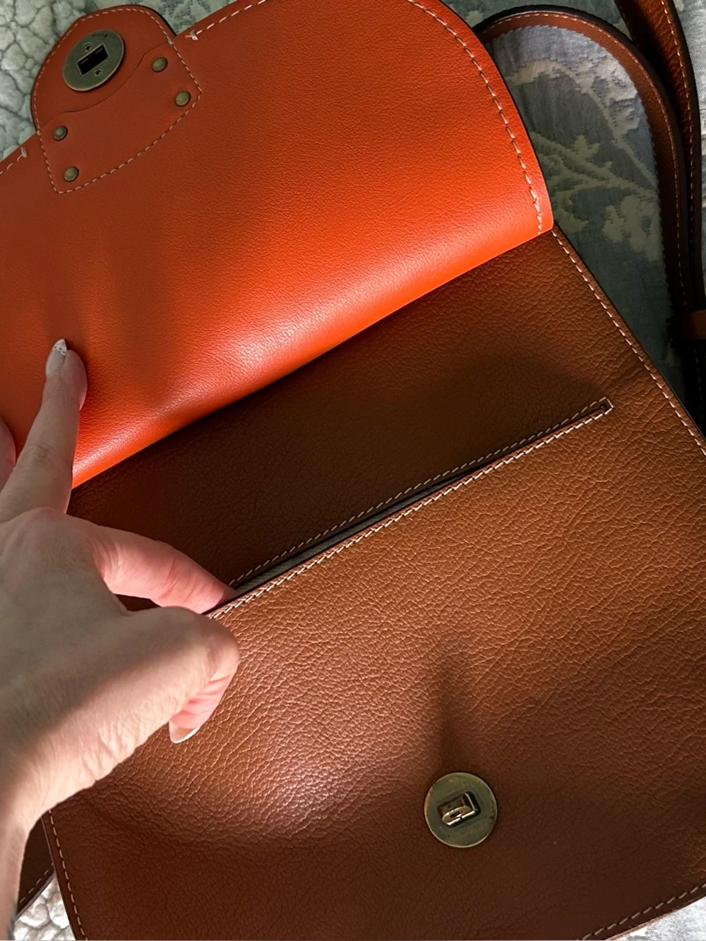 Ralph Lauren Leather Convertible satchel crossbody Bag - Picture 14 of 15